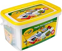 Vista 4 de Crayola Super Art - Kit para colorear (+ de 100 unidades), los colores del cubo varían, exclusivo de Yaxa, regalo para niños