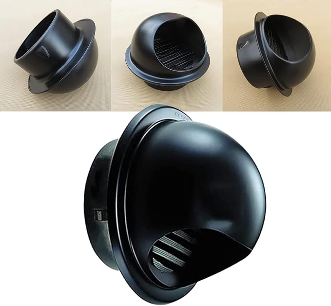 Air Vent Round Cowl Cubiertas De Rejilla Ventilación - Air Ventilation Exhaust Wall Vent Outlet Hood, Tapa De Ventilación, Persianas, Instalado En Salida De Aire Del Pasillo Para Ahorrar Espacio