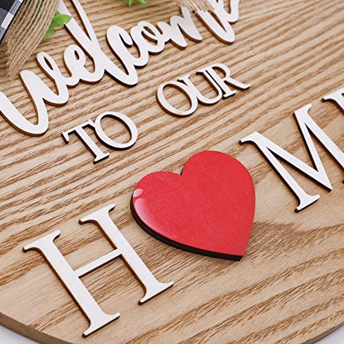 image for Mwfus Interchangeable Welcome Sign,with 13 Pcs Interchangeable Seasona