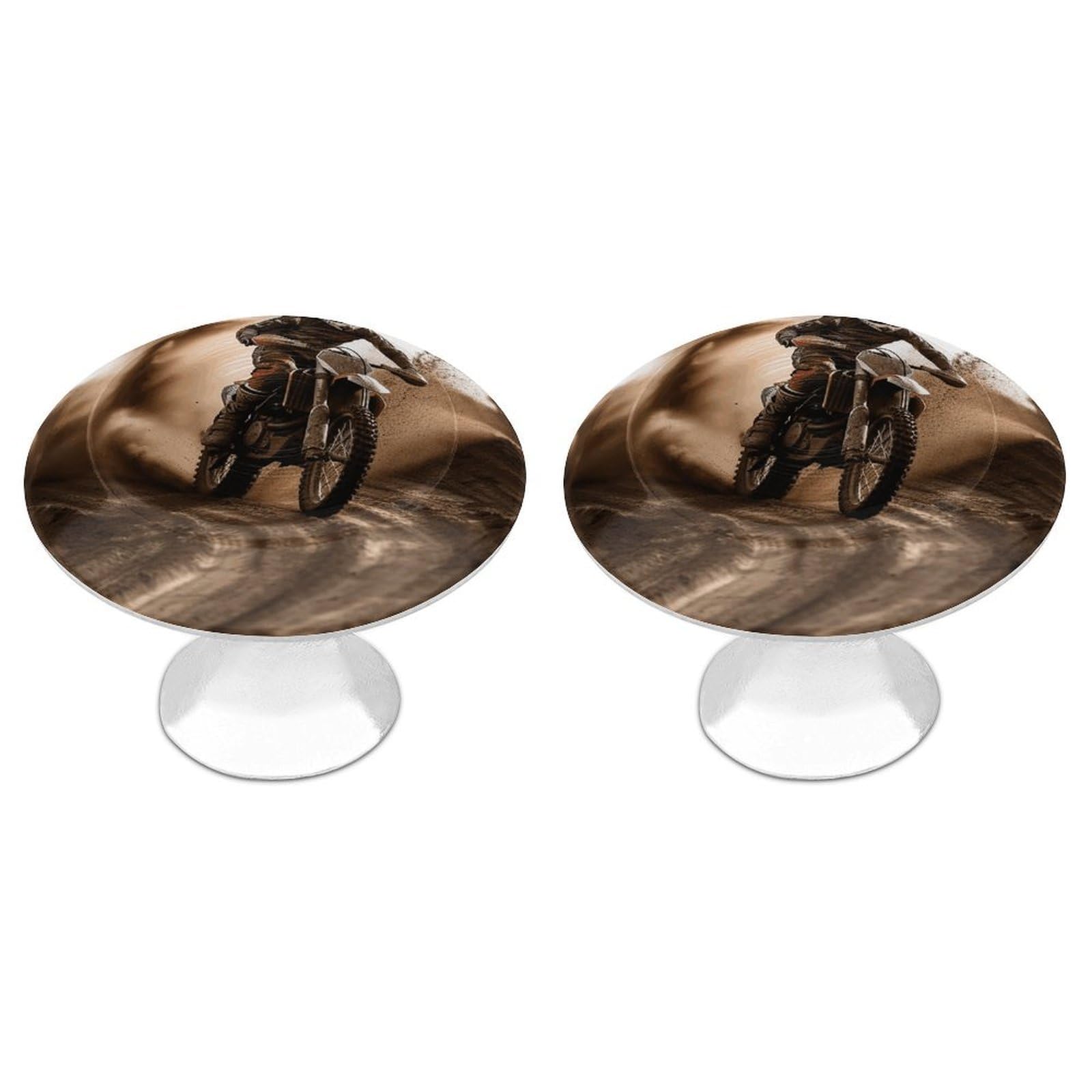 Vstadank Style Motocross Drawer Pulls Sturdy Stainless Steel Door Handle Round Cabinet Knobs Fashion Dresser Drawer Knobs Door Pulls Exquisite Cabinet Handles Furniture Pull 2Pcs