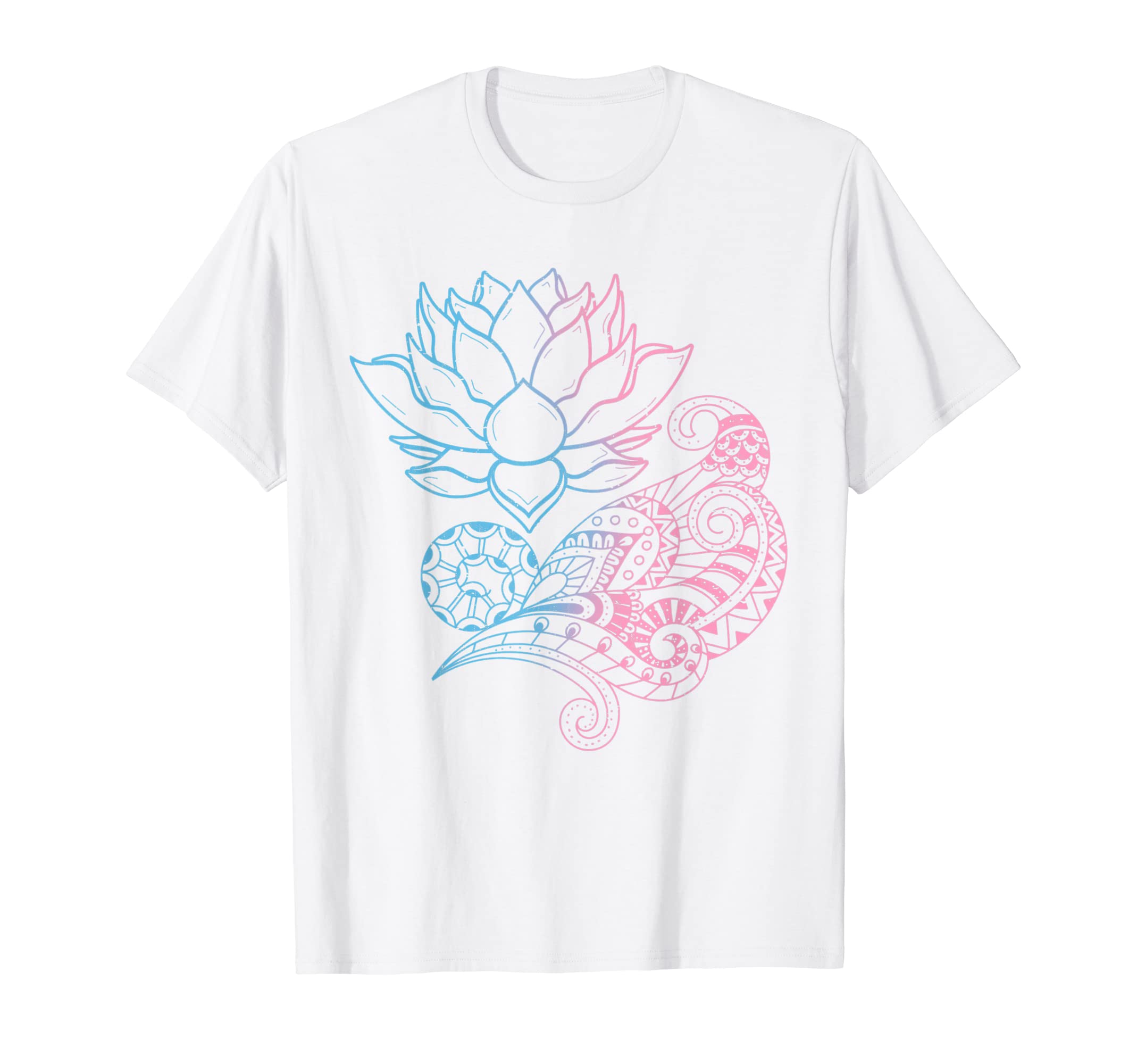 Prana Art Mandala Lotus Boho Yoga Spiritual GiftMandala Lotus Flower Spiritual Prana Art Yoga Boho Lotus T-Shirt