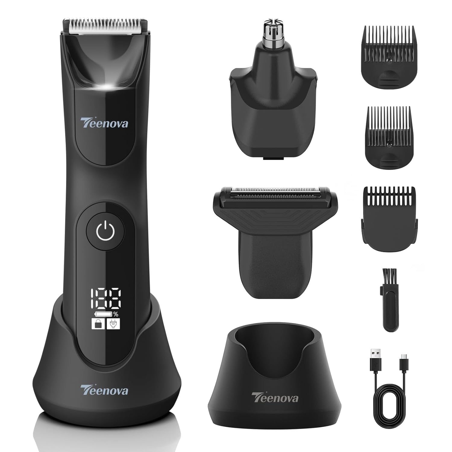 Electric Body Hair Trimmer Shaver - 3 in 1 Pubic Trimmer for Men - Bikini Trimmer for Women