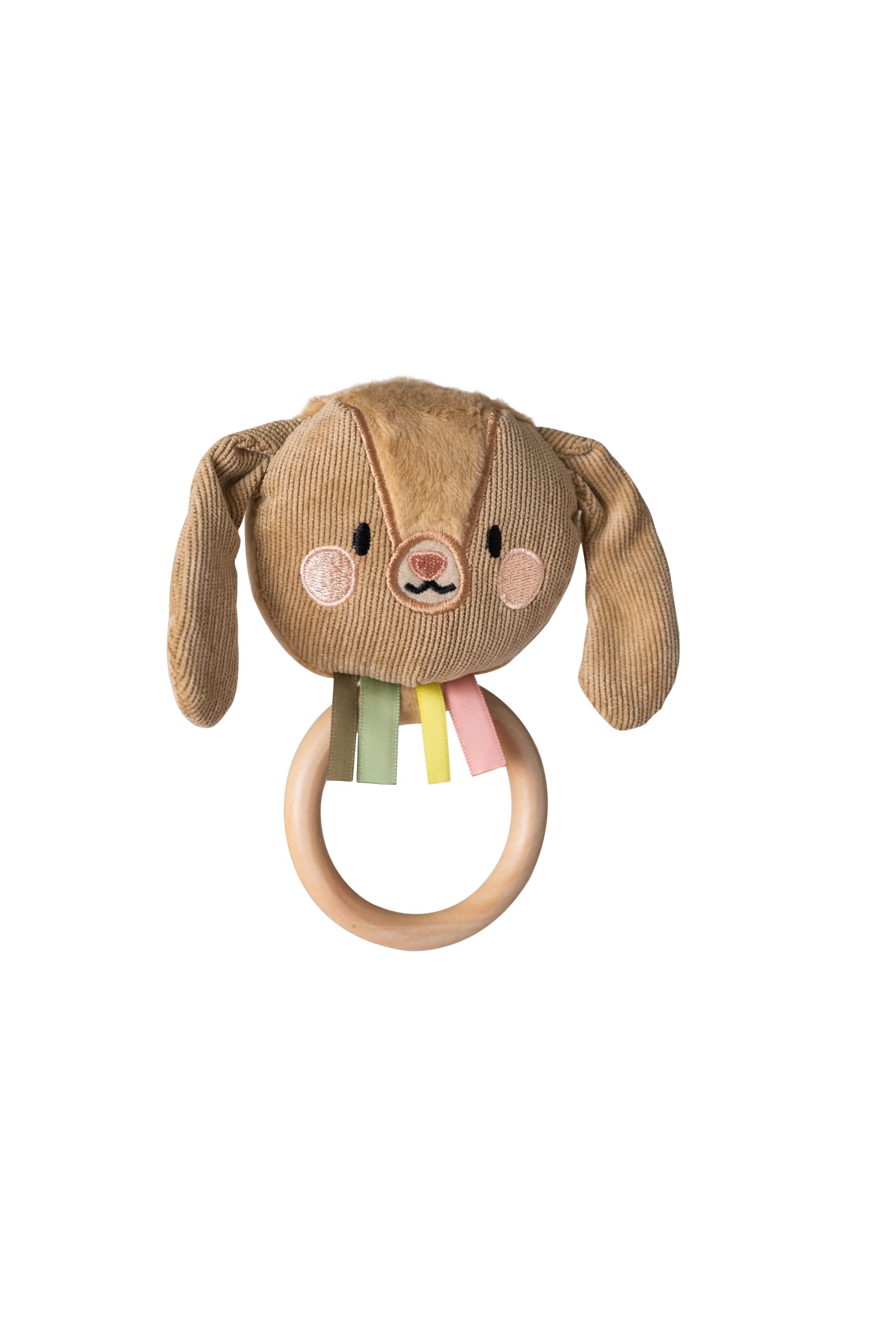 Taf Toys Jenny Bunny Rattle. Soft Plush Toddler Sensory Ring Rattle. Easy to Grab Wooden Ring Rattle. Suitable for Newborn Baby Boys & Girls from Birth