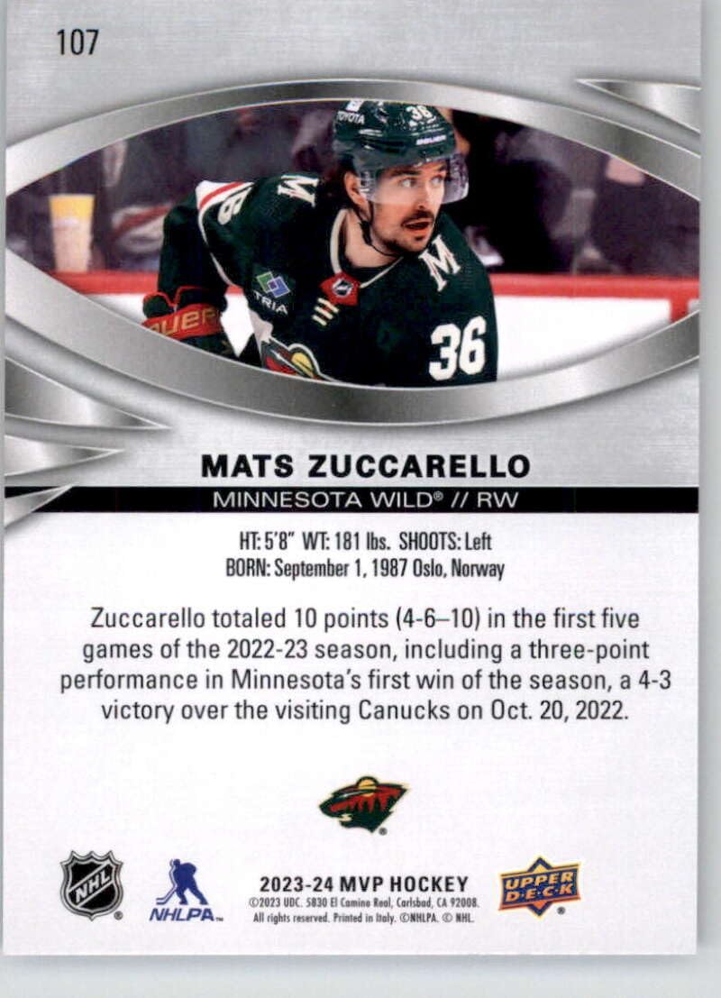 Amazon.com: 2023-24 Upper Deck MVP Silver Script #107 Mats