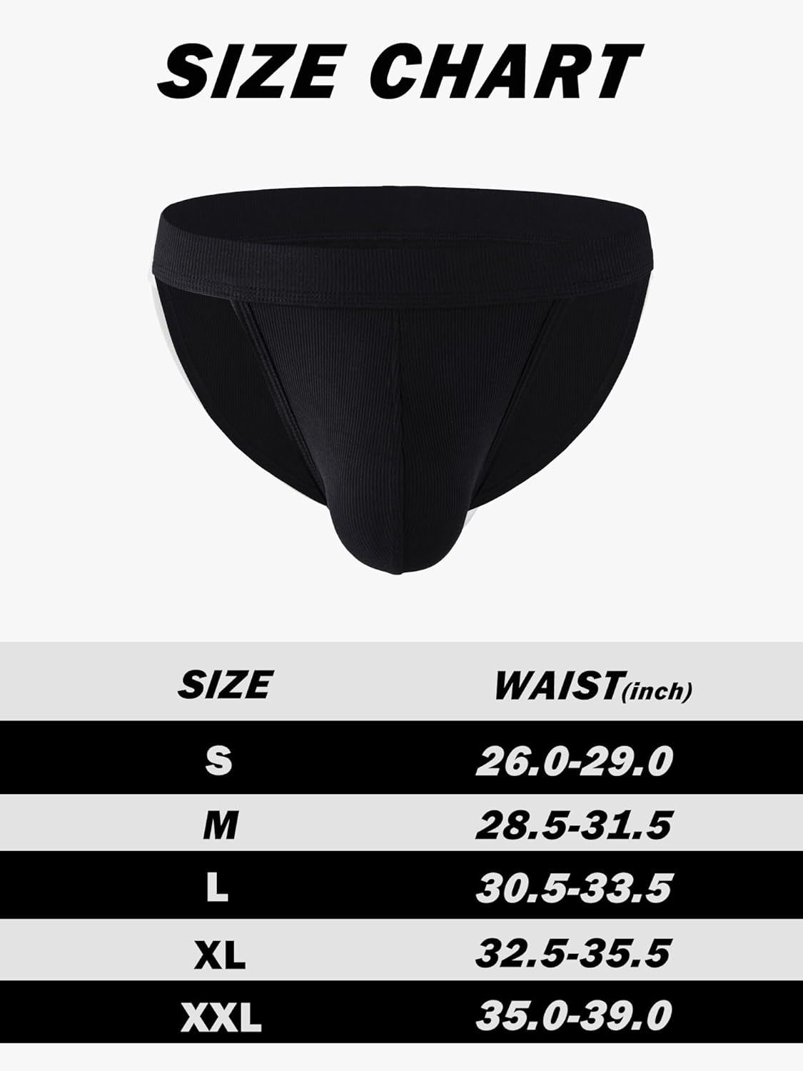 Mens Briefs Comfortable Pouch Underwear Moisture Wicking Ribbed Bikini Stretch Lightweight Underpants - Image 6