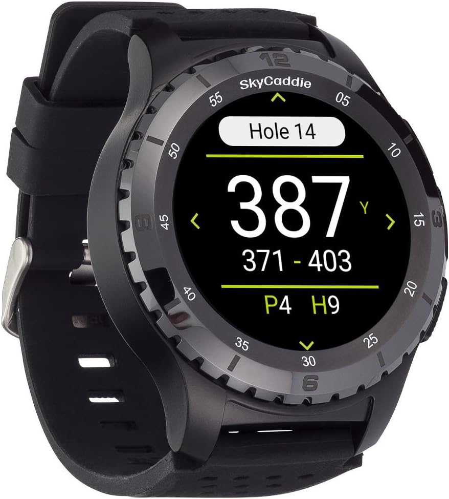 SkyCaddie LX5C Golf GPS Watch with Ceramic Bezel, Black