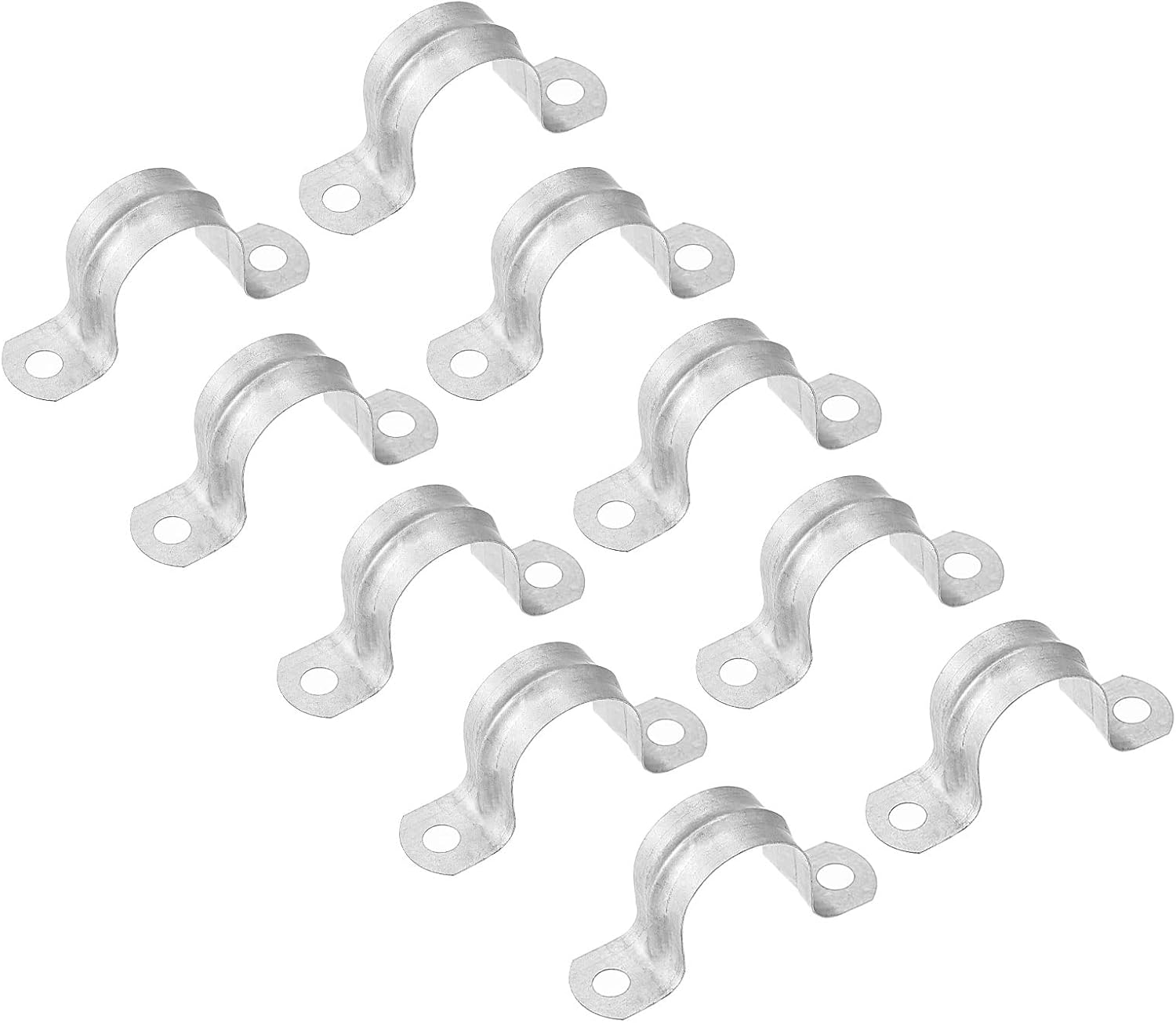 uxcell Rigid Pipe Strap, 16pcs 1 Inch (25mm) Two Hole Strap U Bracket