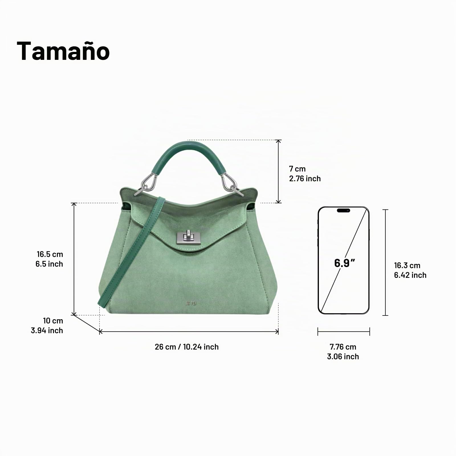 JW PEI Lucia Bolso de Mano Clásico para Mujer