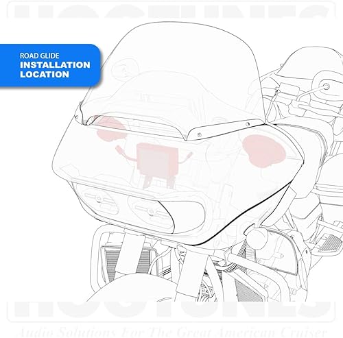 Miniatura 9 de Hogtunes G4 RG KIT-RM con amplificador RMS de 225 vatios y altavoces frontales de 6.5 pulgadas (paquete de 2), se adapta a los modelos