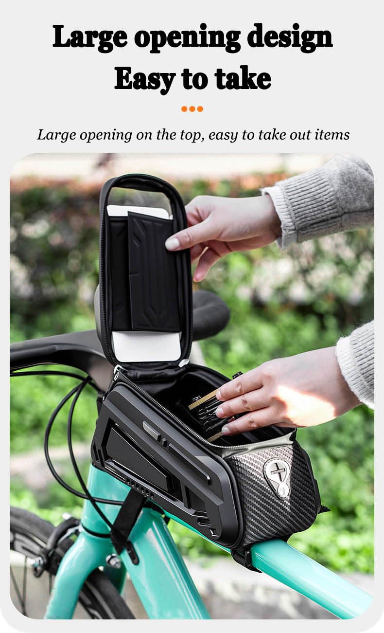 Fahrrad Rahmentasche für Giant AnyRoad Advanced 2019, wasserdichte Fahrradtasche Rahmen Handy mit TPU Sensitivem Touchscreen, Fahrrad Lenkertasche Oberrohrtasche