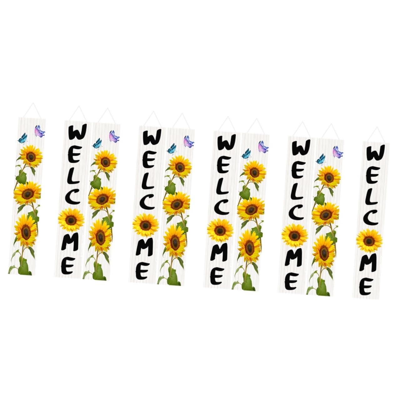 Cabilock 5 Paar Willkommensbanner Herbstdekoration Für Den Außenbereich Für Die Veranda Willkommenstürbanner Herbst Zuhause Herbsttürdekor Verandadekor Frühlingstürdekorationen