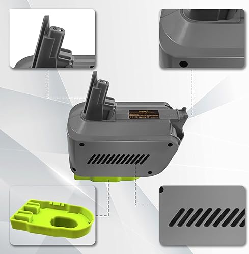 Miniatura 4 de BTRUI V6 Adaptador para batería de litio Ryobi 18V Convertir a Dyson V6 Absolute Motohead Animal Mattress DC58 DC59 DC61 DC62 SV04 SV09 aspiradora