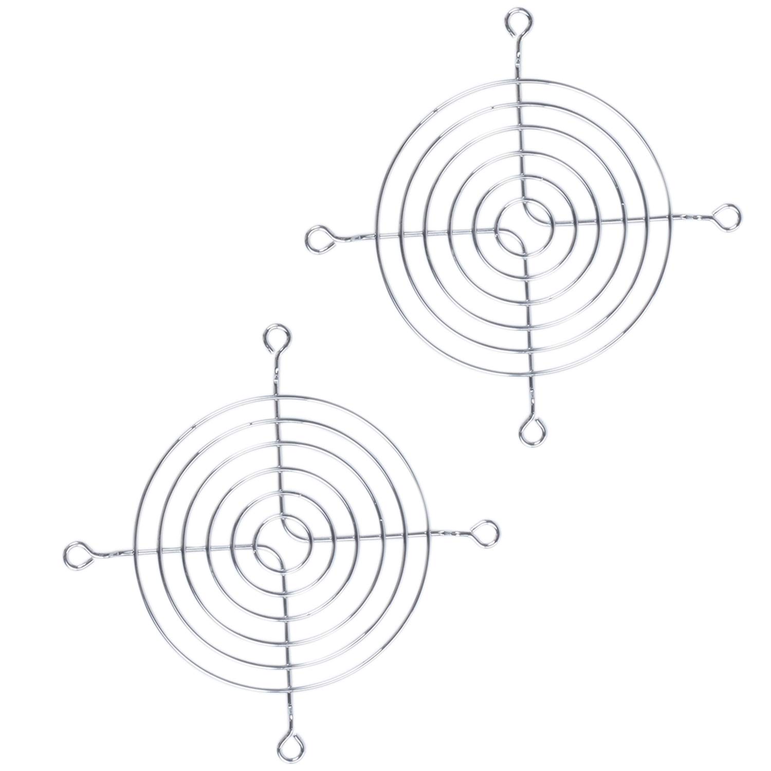 2 X Protezione per Griglia di Protezione Metallico Wire Grid 80 Mm Ventola di Raffreddamento per PC