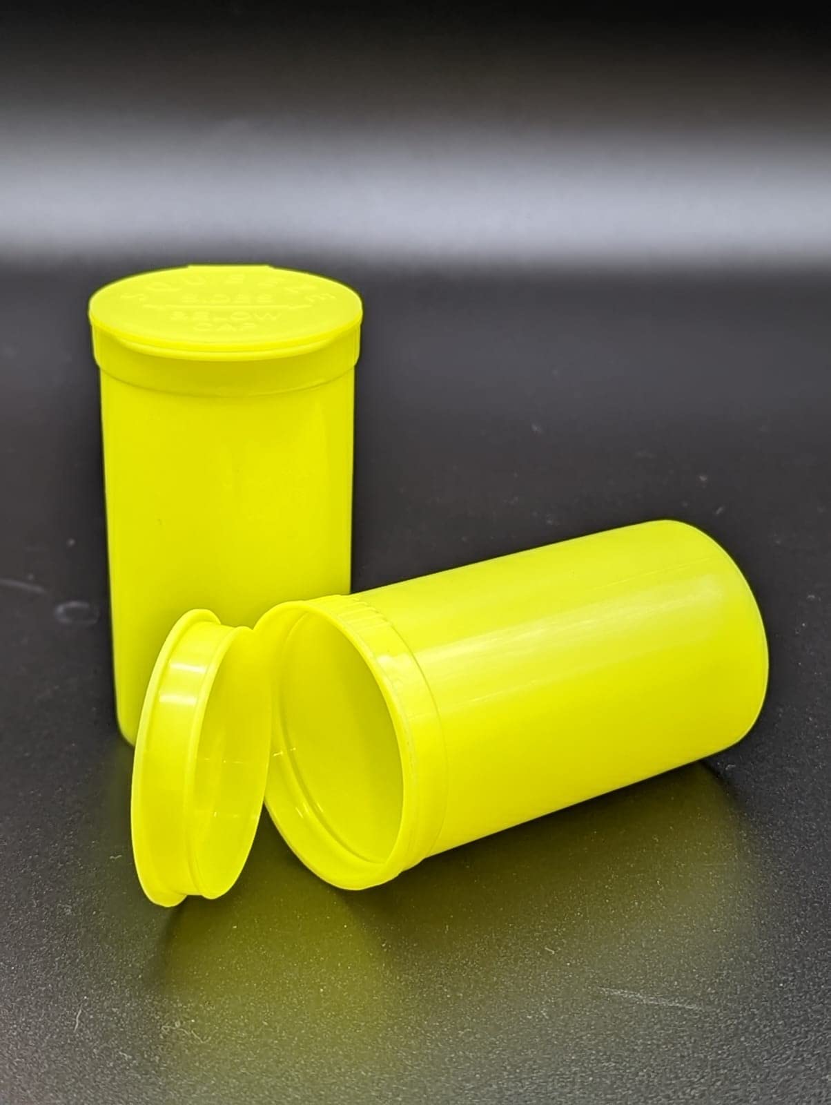 50 x 19 Drams Pop Tops vials 80ml Storage containers Herbs & Medicine Container, Squeeze containers (Lemon)