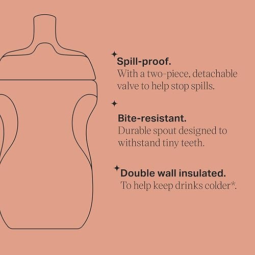 Miniatura 5 de Tommee Tippee - Botella de agua aislada con asa para niños pequeños "1 Limited Sеt (Blue &amp; Orange), "1 Limited Sеt (Pink + Mint), "1 Limited Sеt