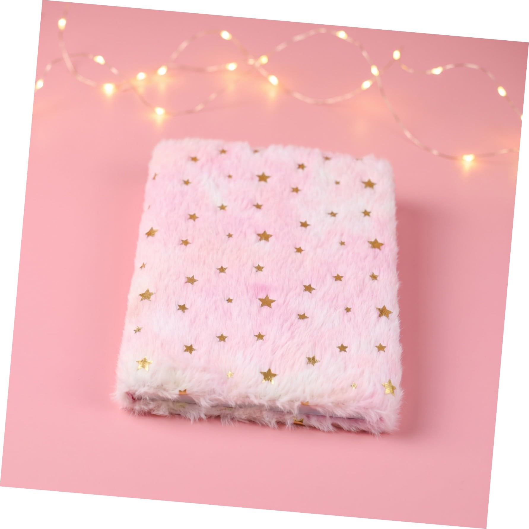 DOITOOL 3 Piezas Cuaderno con de Peluche Diseño Estrella Degradada Portátil y Adorable para Estudiantes y Diario Personal