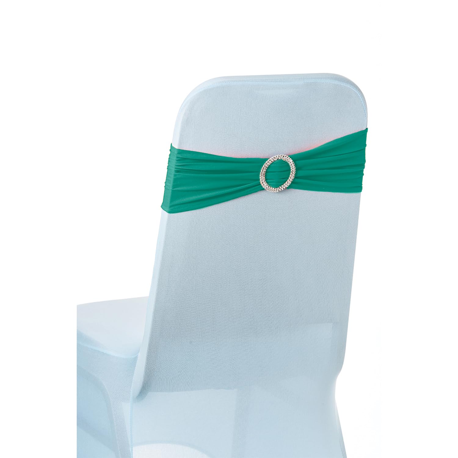 10 fasce elastiche per sedie, decorazioni per matrimoni, in spandex, con fibbia, 7 colori