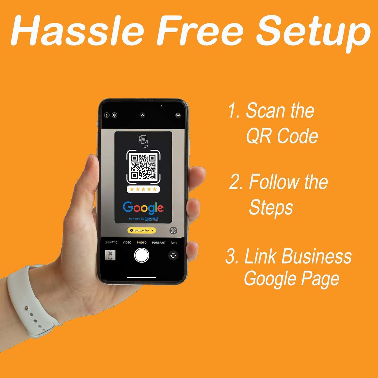 Compatible with Google Review Tap Card by Revuzee with QR Code | NFC and Custom QR Code Sign for Business | Includes Analytics & Customizable Landing Page | Same Size as a Standard Credit Card | Black - Image 4