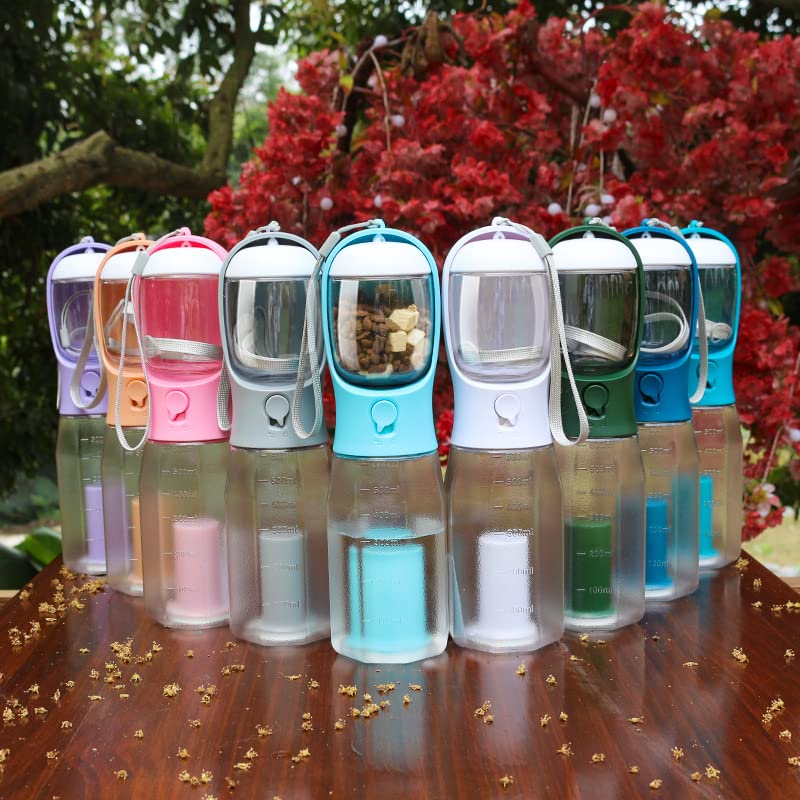iWanGa 3 in1 Dog Outdoor Water Bottle,Portable Pet Water Bottle with Food Container, Leak Proof Dog Travel Water Bottle,Dog Poop Bags,Dog Water Dispenser for Outdoor Walking,Hiking,Travel. - Image 7