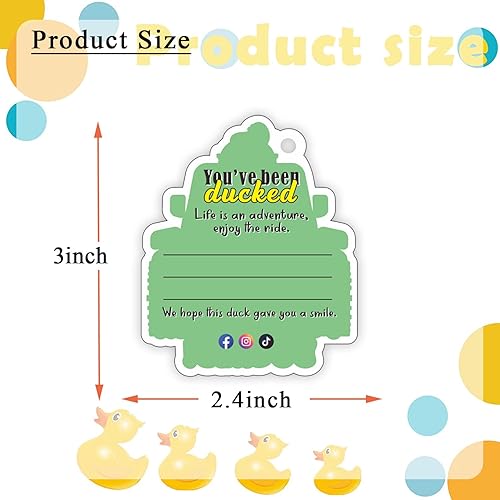 Miniatura 4 de You've Been Ducked, etiquetas de pato, lindas etiquetas de pato, etiquetas de pato de pato, tarjeta de juego de patitos, paquete de 35 unidades de 3