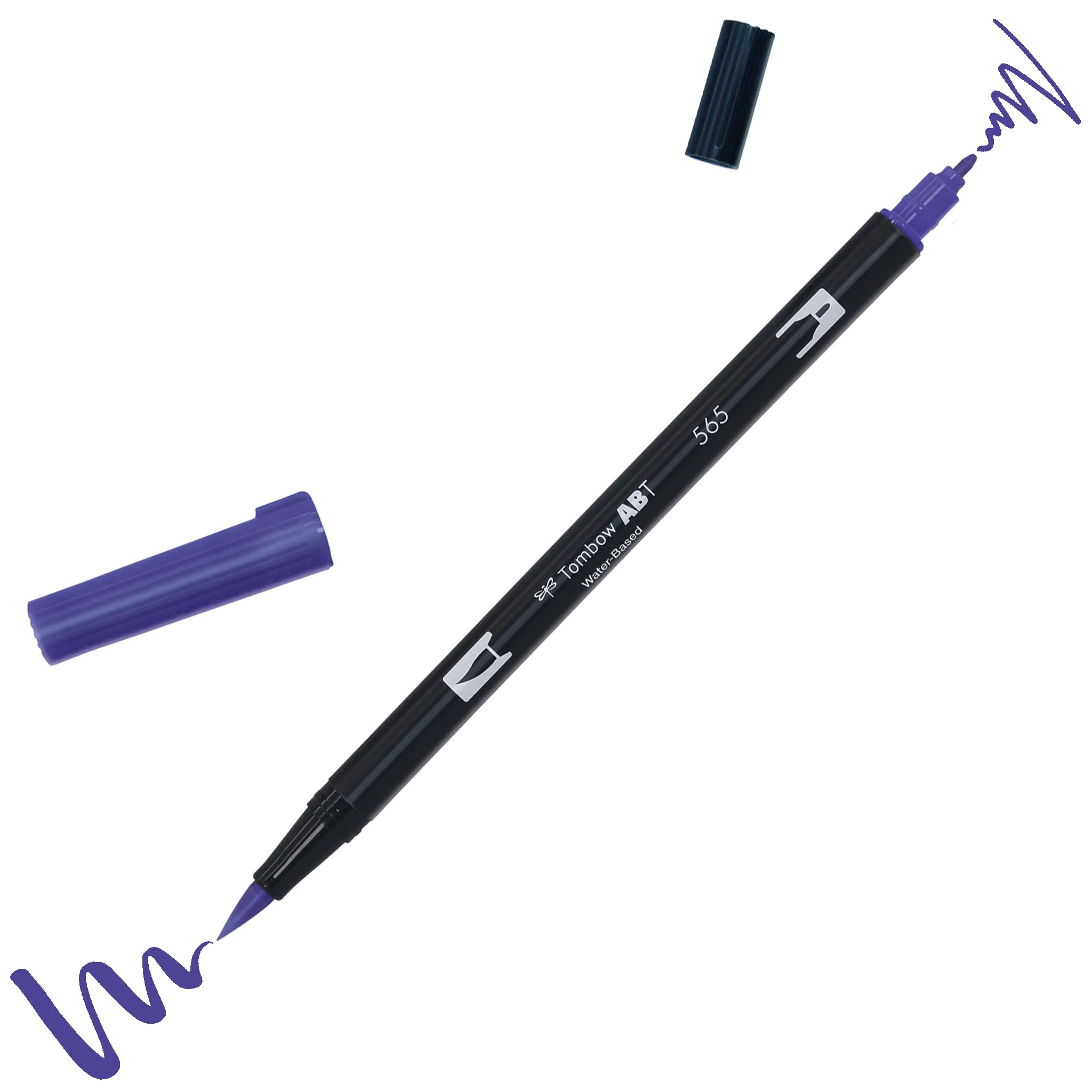 Tombow - ABT Dual Brush - Rotulador Doble Punta Pincel Acuarelable - Para Lettering, Dibujo, Pintura, Manga - Uso Doméstico y Profesional - Color deep blue