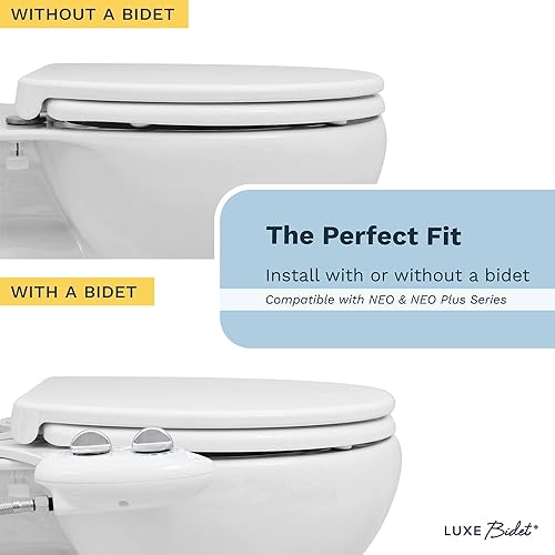 Miniatura 6 de LUXE Bidet NEO 320 Plus - Accesorio para asiento de inodoro de bidé de agua caliente de próxima generación con bisagras innovadoras EZ-Lift,