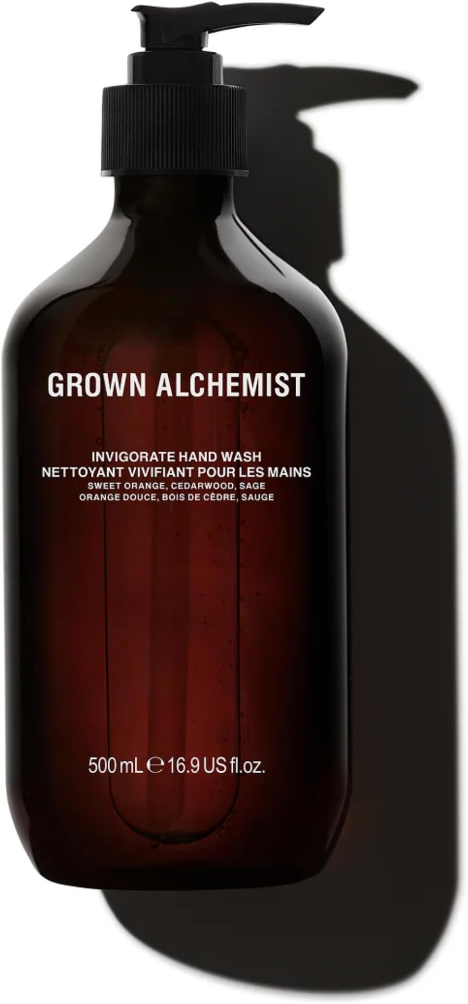 Invigorate Luxury Hand Wash - Orange, Cedarwood, Sage, Organic Hand Soap - Natural Vegan Bioactive Botanicals for Sensitive Skin, Moisturising, Hydrating - Liquid Gel Handwash