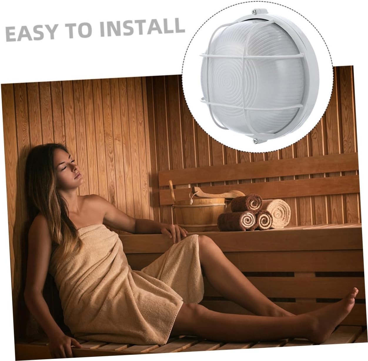 2pcs Explosion Sauna Room Lighting Steam Room Lamp Multi-Functional Wall Indoor Light for Steam Sauna