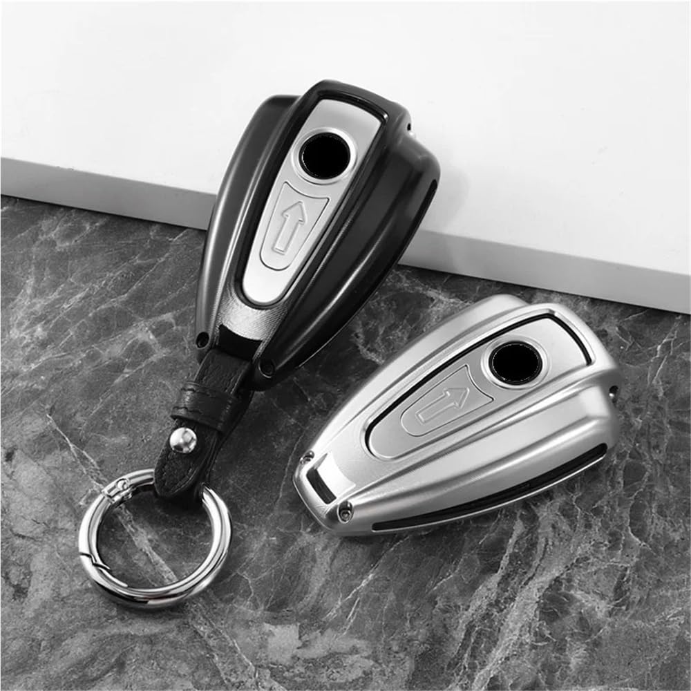 para Llave de Coche Carcasa de Aluminio para Llave con Control Remoto de Arranque para Motocicleta para R18 R1 R18B R 18(Silver)