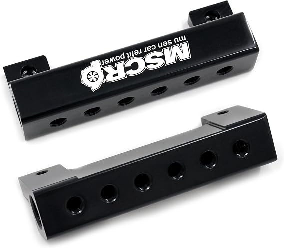 6 Port Vacuum Block Intake Manifold Kit Fuel Wastegate Turbo Boost 1/8NPT