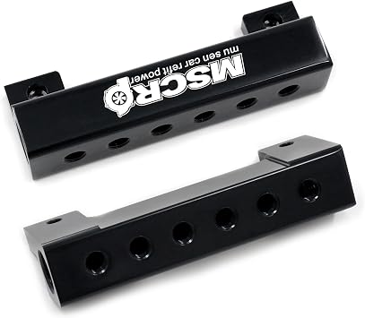 6 Port Vacuum Block Intake Manifold Kit Fuel Wastegate Turbo Boost 1/8NPT