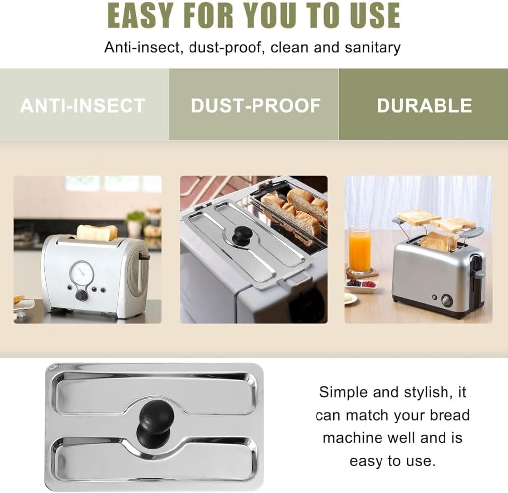 Stainless Steel Toaster Cover Dusts Machine Sandwich Machine Accessory For Kitchen Restaurant Stainless Steel Toaster Lid