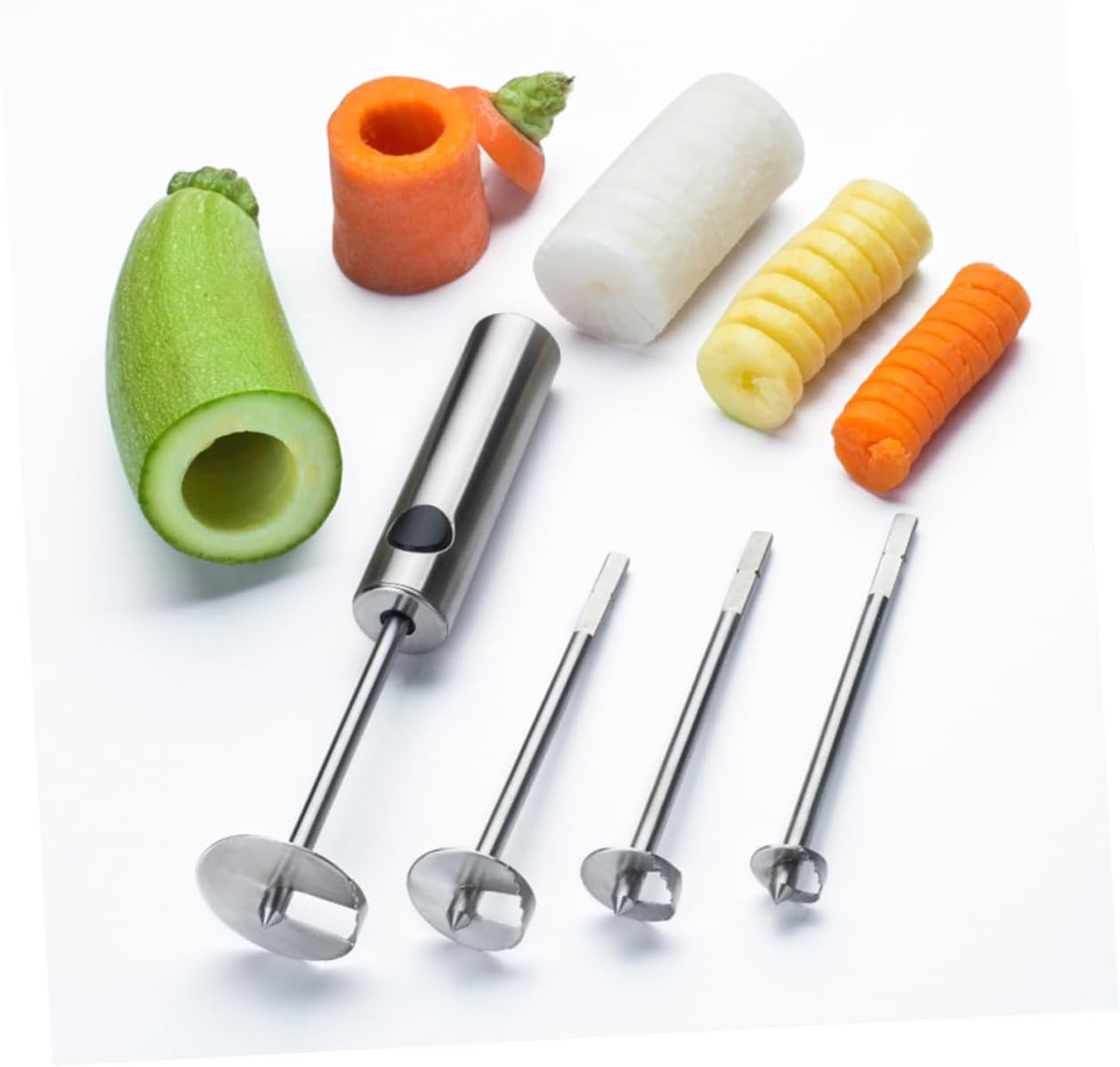ABOOFAN Stainless Steel Vegetable Corer Tool for Chili and Fruits Easy Clean Manual Core Remover for Cucumber Peppers Apples and Practical Design for Kitchen Use