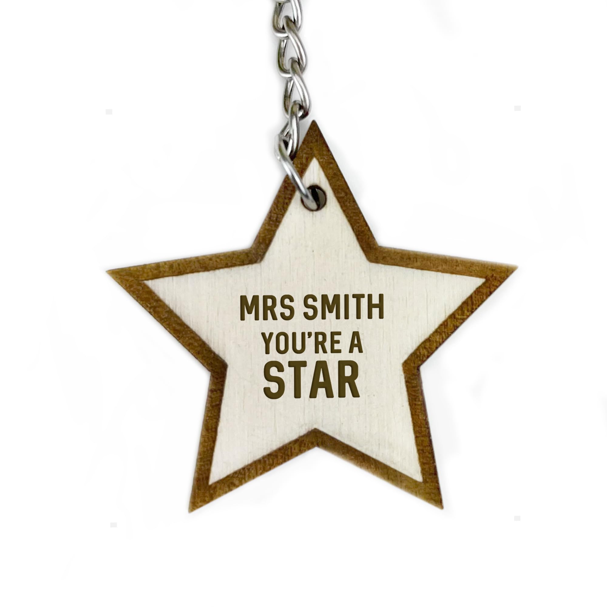 RED OCEAN Teacher Appreciation Gifts Personalised Wood Keyring Thank You Teacher Assistant Tutor Gift Leaving School Nursery Gift