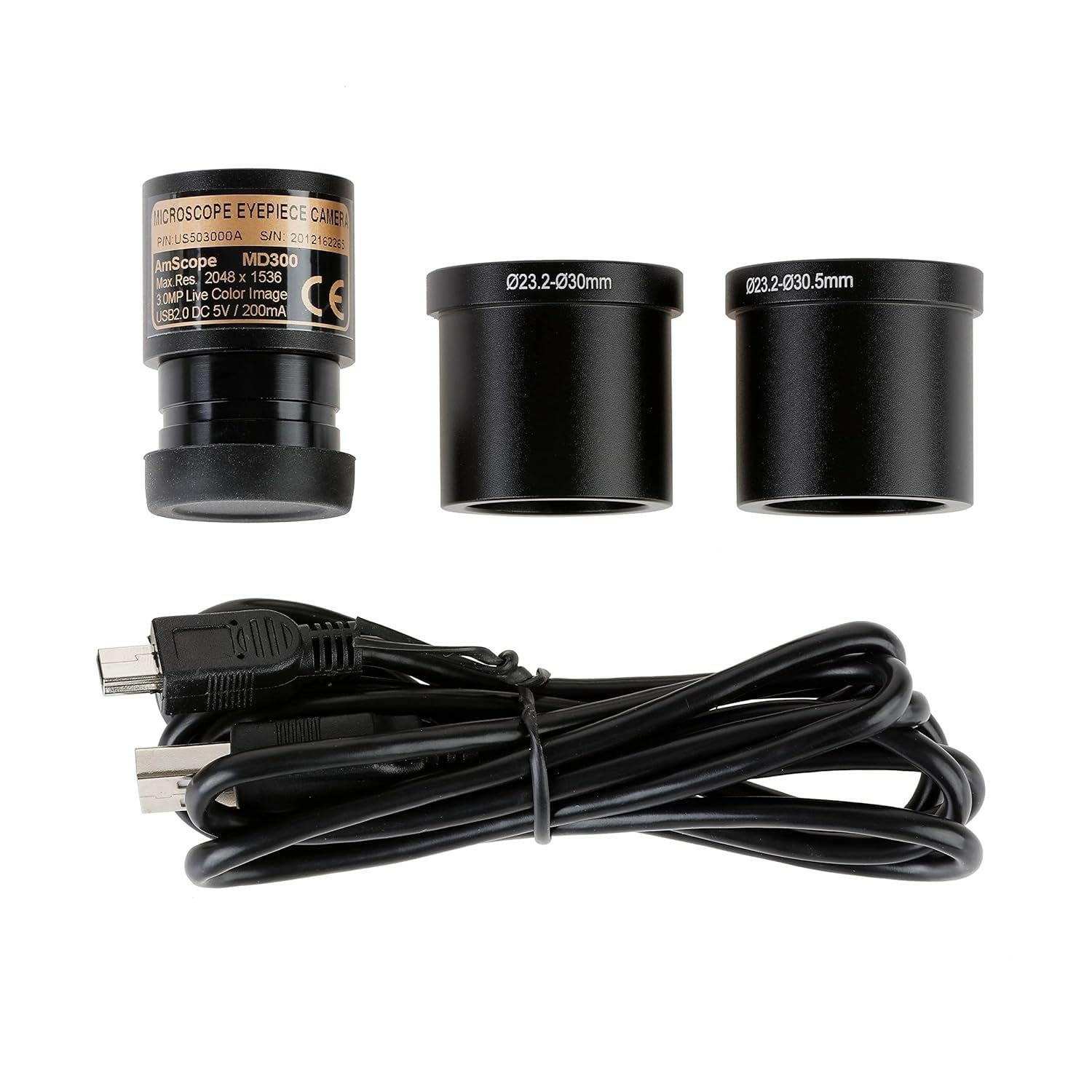 AmScope - 3MP USB 2.0 Color CMOS Digital Eyepiece Microscope Camera - MD300A