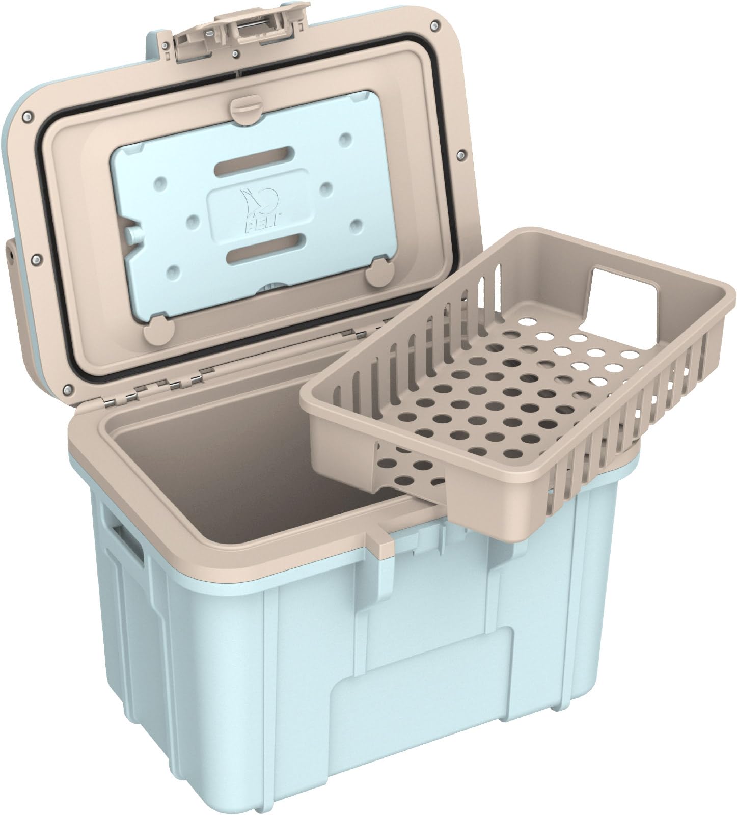 PELI 8QT Kühlbox 8L, Kühltasche mit Ganztägiger Kühlung, Wacholdergrün/Tan