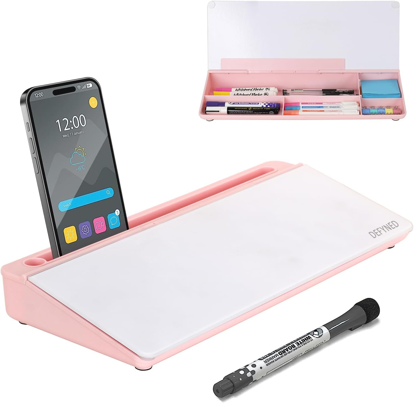 DeFyned Desktop Whiteboard Dry Erase Board Computer