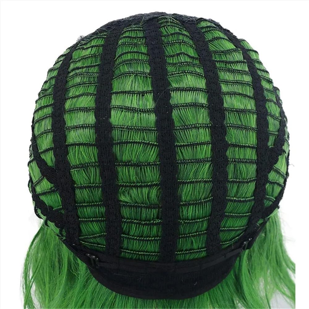 66 cm syntetyczna peruka czarownicy z włosów na Halloween Cosplay peruki imprezowe(zielona)