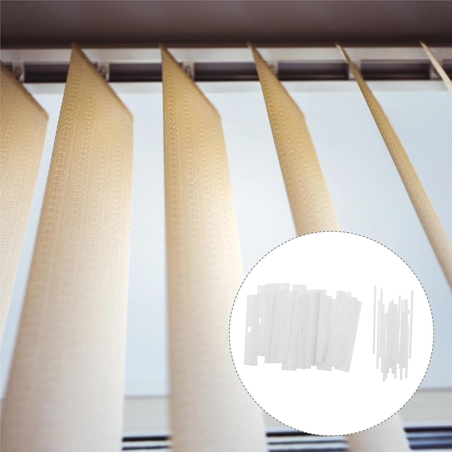 Blinds Replacement Slats Hangers 40pcs Vertical Blind Replacement Slats, PVC Accessories for Window Repair Kit