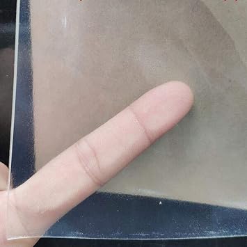 High Temperature Thin Transparent Silicone Rubber Sheet with Adhesive, 60 A Durometer, 0.04 Thickness, 11.8 Width, 13 Length