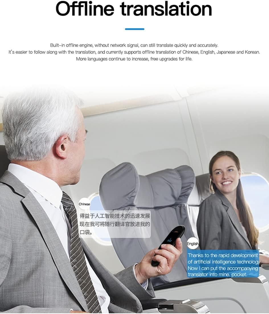 Portable Translation Device Photo Scanning Translator 2.4 Inch Touch Screen Smart Instant Language Translator WiFi Support Offline,A