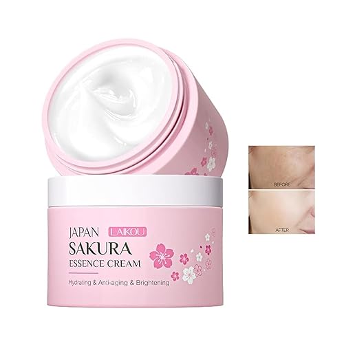 AKARY Crema facial Sakura suero de vitamina C para mejorar la piel, reducir las arrugas e hidratar, mejorar la piel, el cuerpo y la cara hidratante
