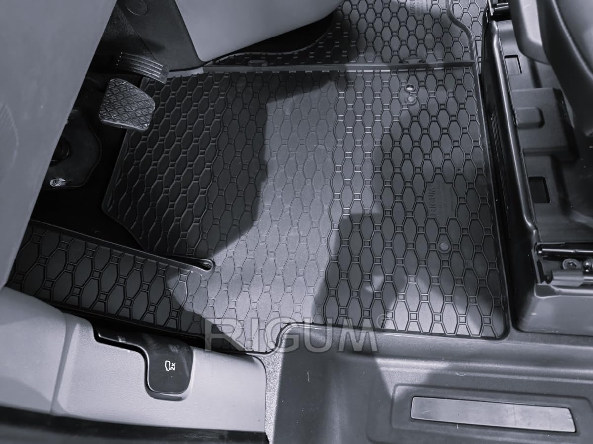 F906219 - Tappeti su Misura per Auto in gomma Compatibile con Transit Custom Van 2-3 posti 2024-, Tourneo Custom 2/3 posti 2024-, T7 Transporter 3 posti 2025- (NO MULTIVAN)