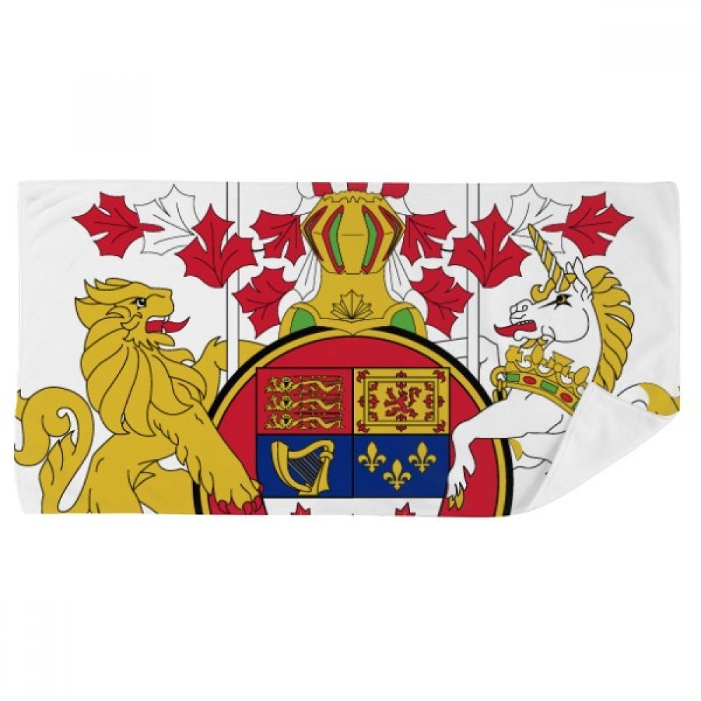 Serviette de bain Canada en tissu doux et absorbant de taille 35x70cm motif multicolore