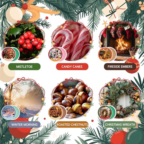 Image of SCENTORINI Wax Melts, Christmas Scented Wax Cubes for Wax Warmer, 12 Pack