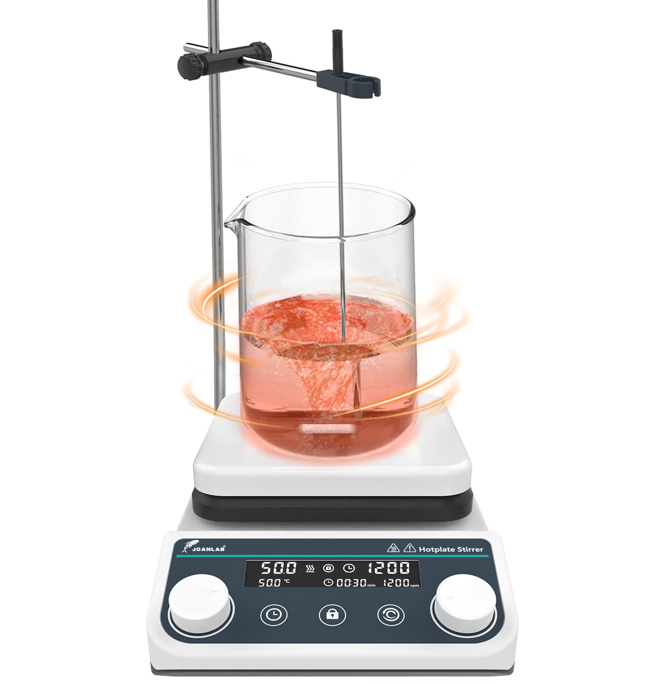 JOANLAB Magnetic Stirrer Hotplate 8L Capacity Lab Stirrer Hot Plate Mixer 310℃/ 590℉ w/Probe Sensor Included 50-1500rpm