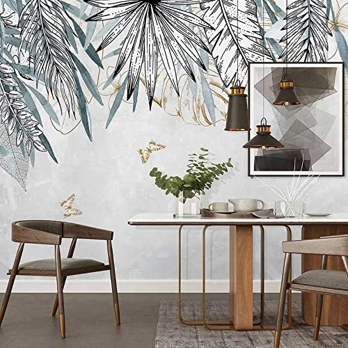 Papier peint moderne 3D premium décor intérieur feuillage abstrait