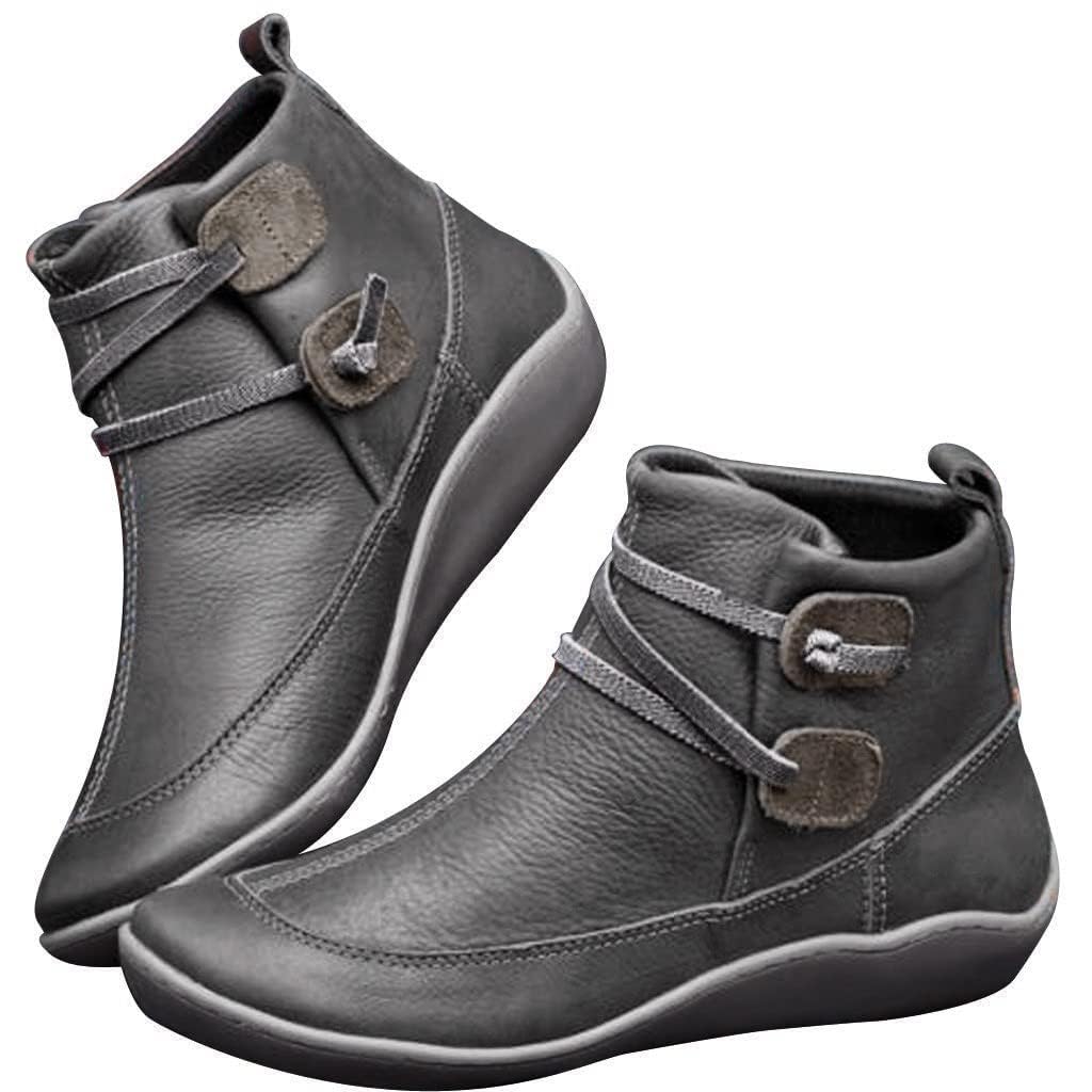 Fall Shoes For Women 2025 Ankle Boots Arch Support Womens Low Heel Fashion Lace Up Zipper Booties Casual