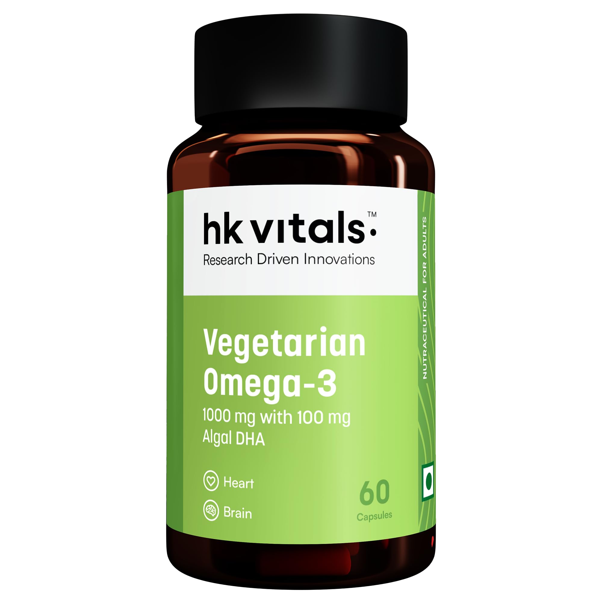 hk vitals Vegetarian Omega-3 Supplement, 60 Capsules