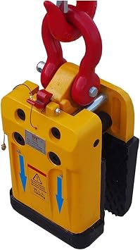 Stone Miter Clamp - 1000Kg Slate Lifter, Granite Marble Lifting Tool, Black Rubber Clamp Range 10 to 50Mm